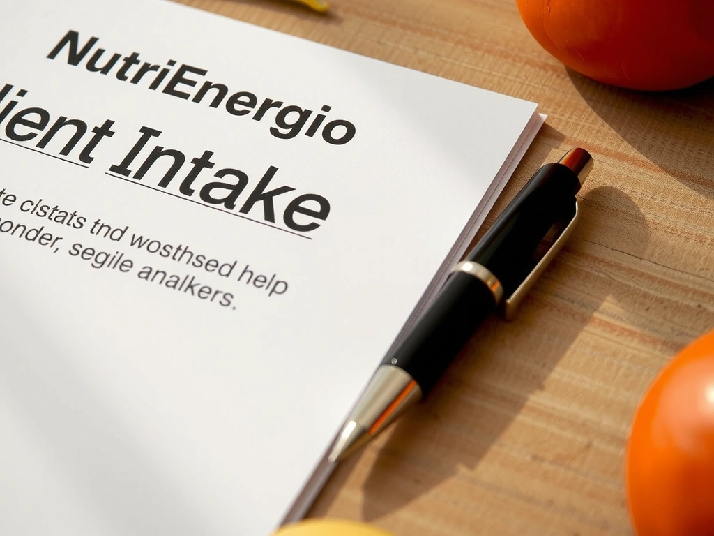 Pre-call intake form on desk